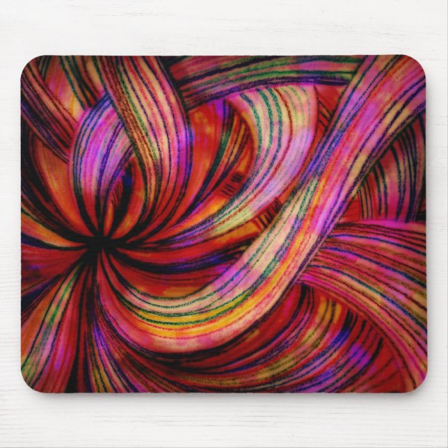 Mousemat Colourful Swirls Customisable (Front)