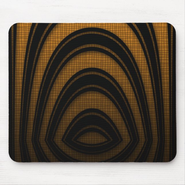 Mousemat Orange Black Abstract Arch (Front)