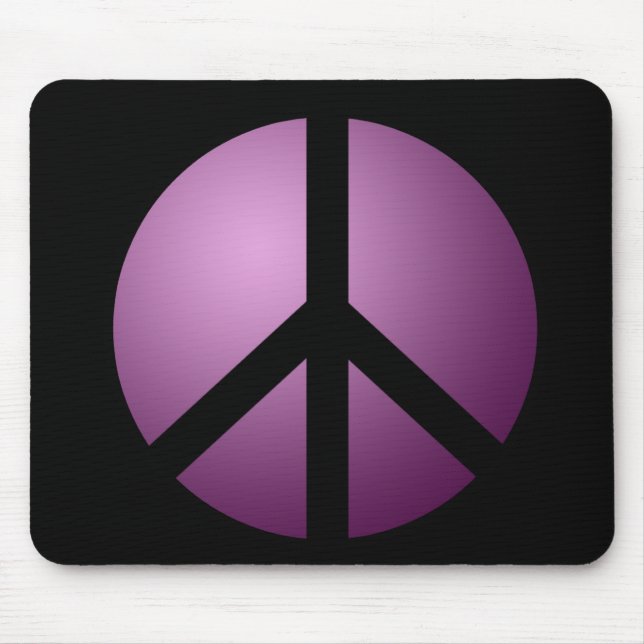 Mousemat Peace, Black and Purple (Front)