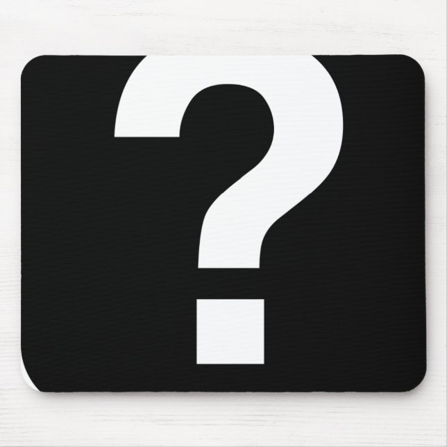 Mousemat, Question Mark Icon Punctuation Mouse Mat (Front)