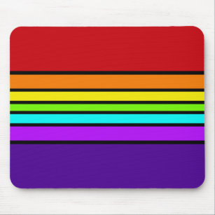 Mousemat Rainbow Stripes Horizontal Optical Fun