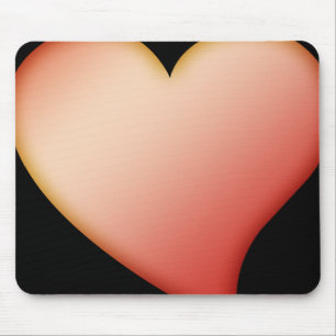 Mousemat Red Heart, Customisable Image & Backgroun