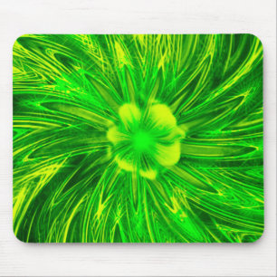 Mousepad Abstract Lines Green Flower