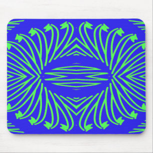 Mousepad, An elegant blue green classic design Mouse Mat