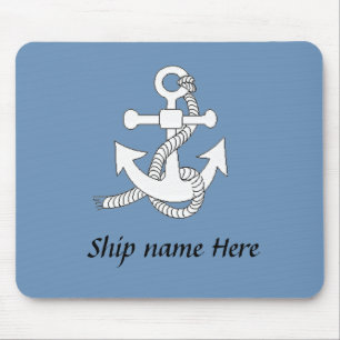 Mousepad - Anchor with ship name