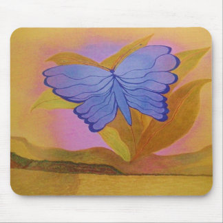 MOUSEPAD,BLUE BUTTERFLY MOUSE MAT