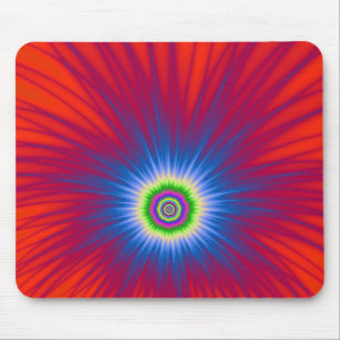 Mousepad   Blue Explosion on Red