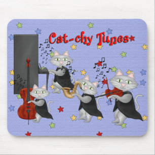 Mousepad Cute Cats Music Musical Cat Band
