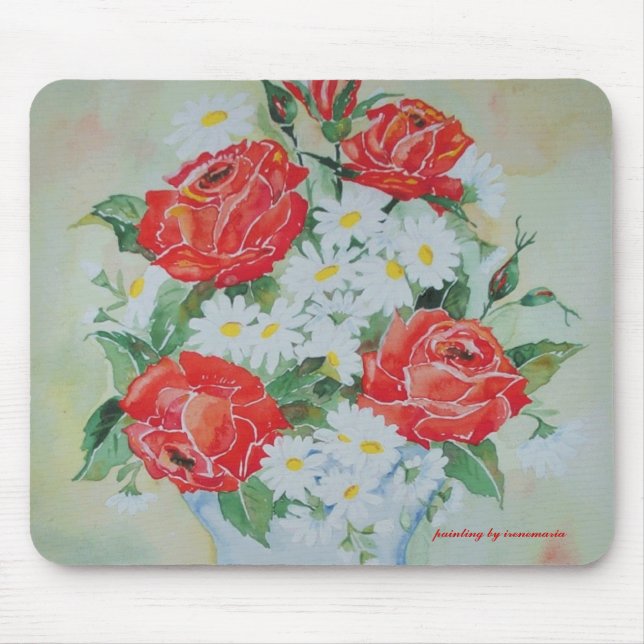 Mousepad Daisies and Roses (Front)