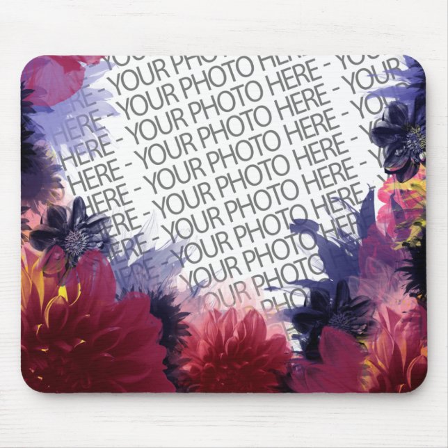 Mousepad Dark Colours Flowers (Front)