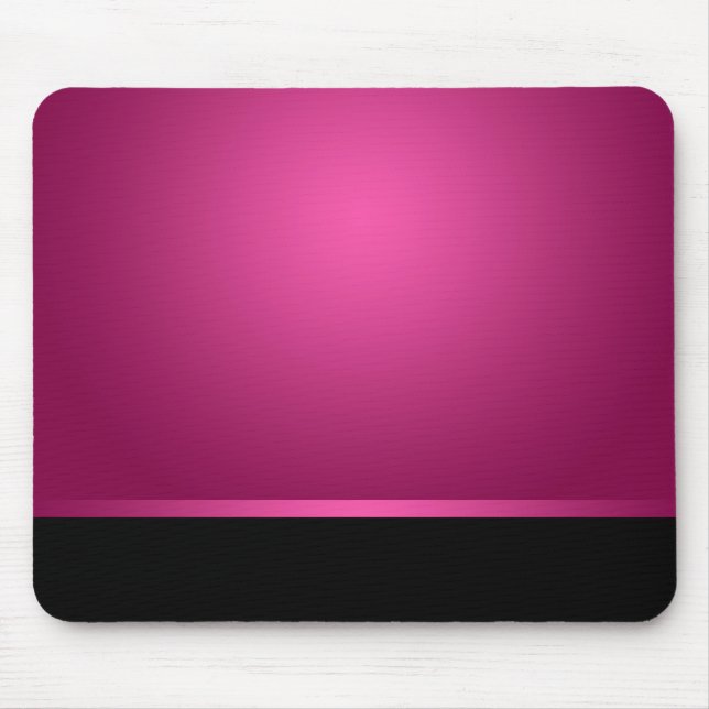 Mousepad Dark Hot Pink & Black Mousemat (Front)
