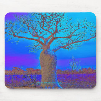 Mousepad - Elegant Blue Boab Tree.
