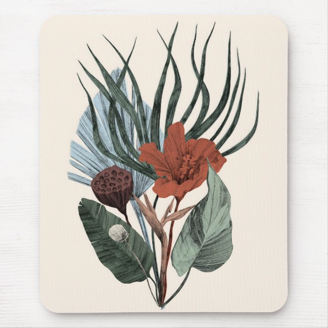 Mousepad Elegant Vintage Botanical Art Print (Front)