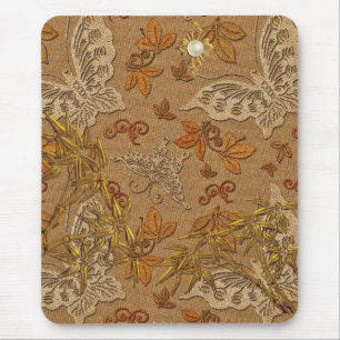 Mousepad Gold Beige Butterfly 2