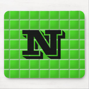 Mousepad - Green Tiles with Letter