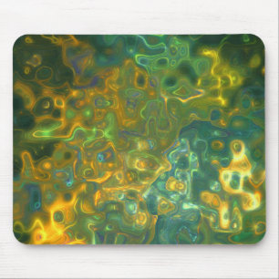 Mousepad Green Yellow Gemstone Pattern