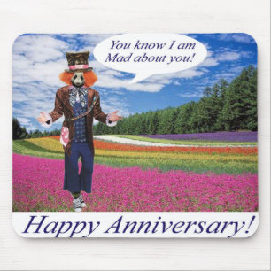 mousepad.  Happy Anniversary.  panda/madhatter Mouse Mat