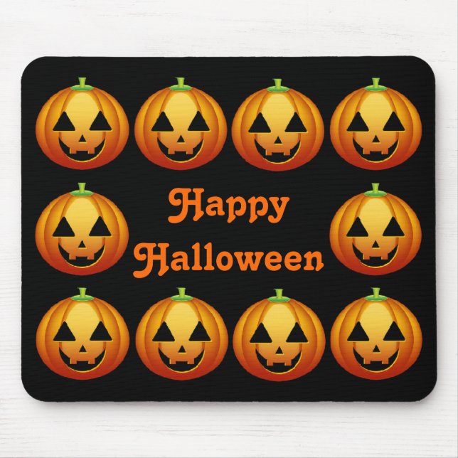Mousepad Happy Halloween Pumpkins (Front)