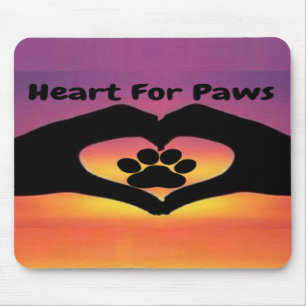 Mousepad Heart For Paws