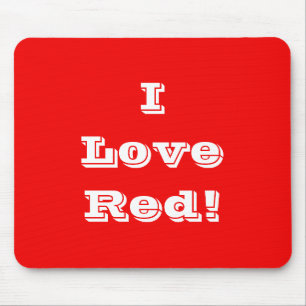 Mousepad I Love Red