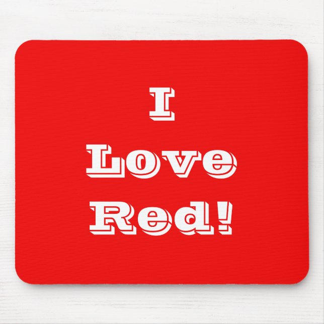 Mousepad I Love Red (Front)
