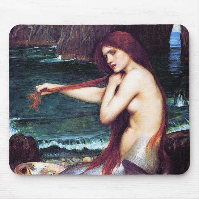 Mousepad: John Waterhouse - A Mermaid Mouse Mat (Front)