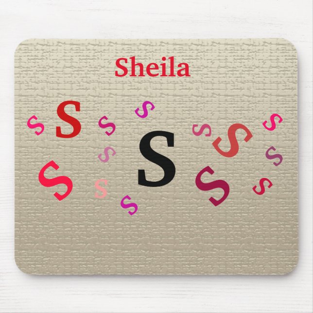 Mousepad - Jumbled Letters with Name (Front)