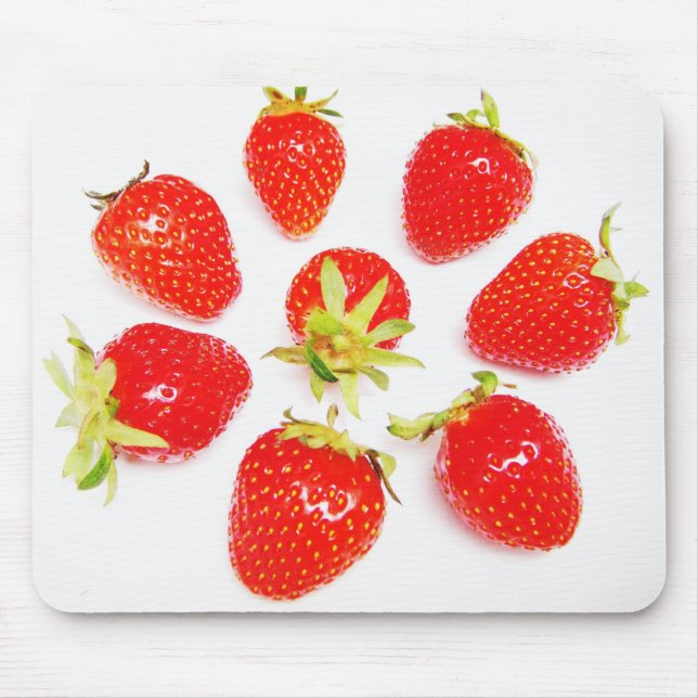 Mousepad Kreis aus 8 Erdbeeren (Front)
