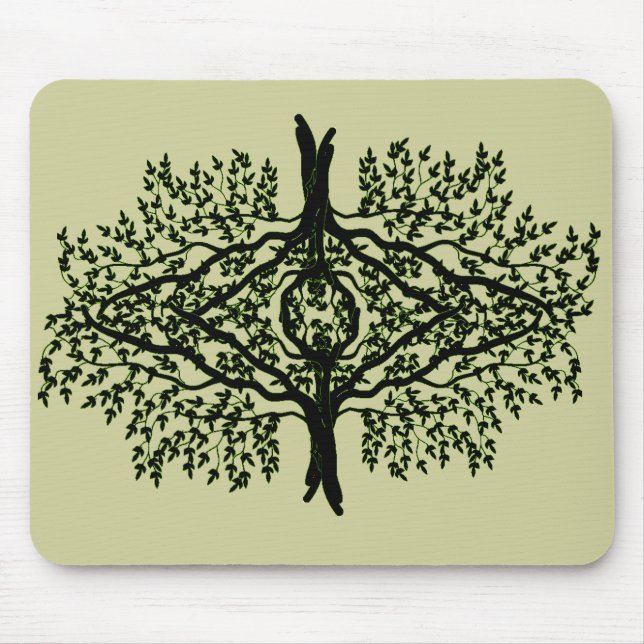 Mousepad - Leafy Kaleidoscopic Scene (Front)