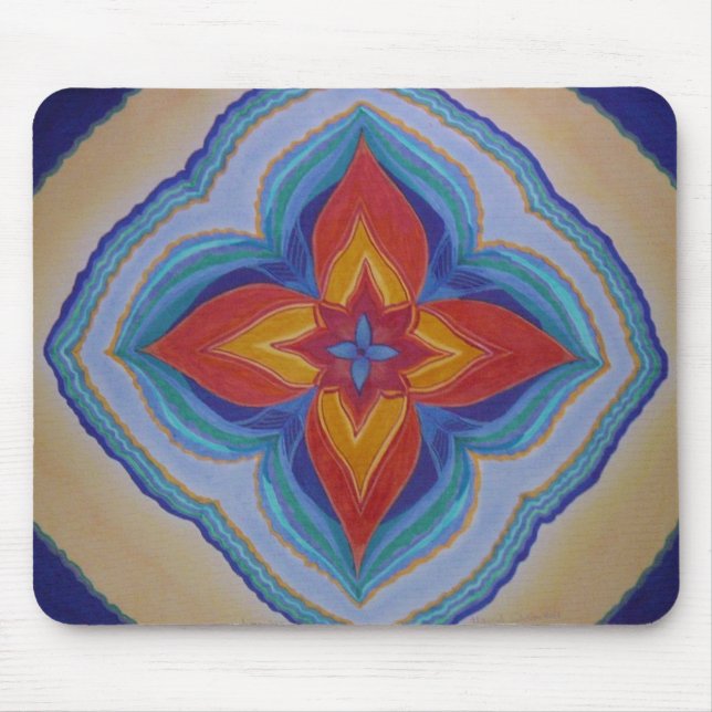 MOUSEPAD, MANDALA, FLOWER MOUSE MAT (Front)
