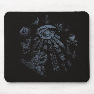 Mousepad Masonic Fantasy Blue