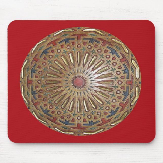 Mousepad Morrocon Beauty on Red (Front)
