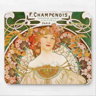 Mousepad: Mucha - Champenois Mouse Mat