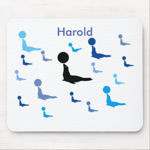 Mousepad - Multiple Circus Seals with Name