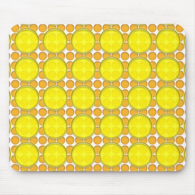 Mousepad - Orange and Yellow dots (Front)