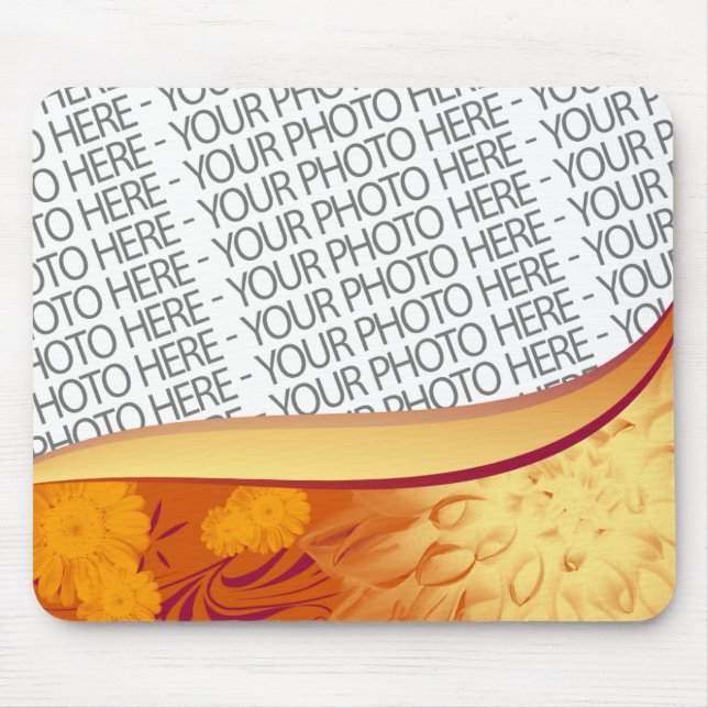 Mousepad Orange Yellow Flowers (Front)