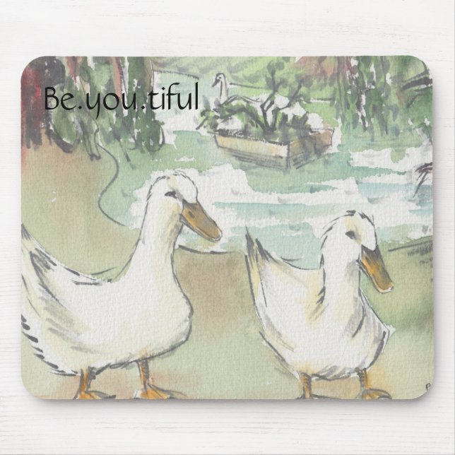 Mousepad "Paris/Duck Parc" Sketch Watercolor" (Front)