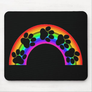 Mousepad Paws On A Rainbow