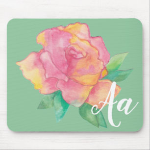 Mousepad "PINK Flower/Watercolor Sketch"