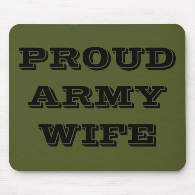 Mousepad Proud Army Wife (Front)