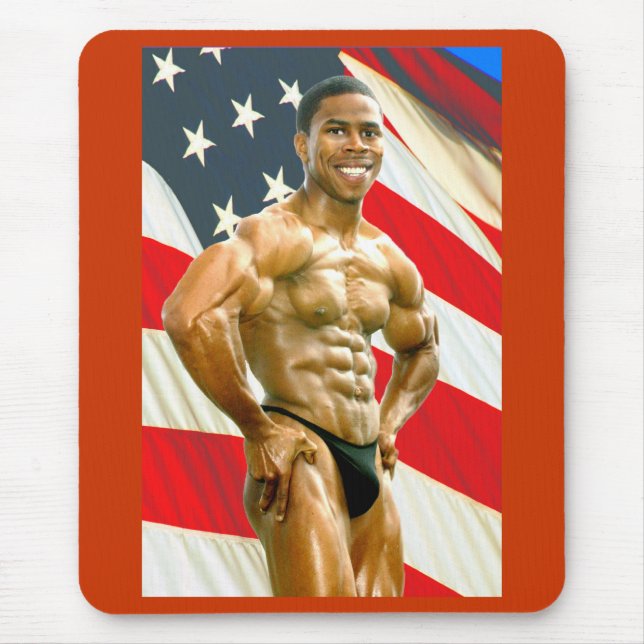 Mousepad, QFLAG, red border Mouse Mat (Front)