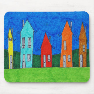 Mousepad- Rainbow Houses 8 Mouse Mat