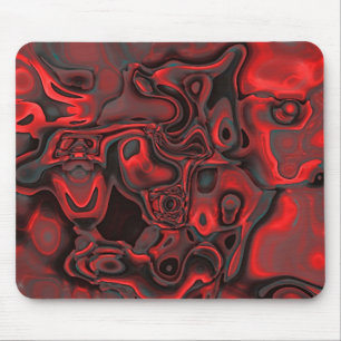Mousepad Red Dominant Gemstone Pattern