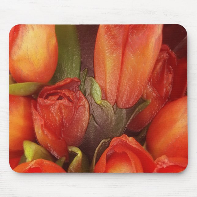 Mousepad - Red Tulips  (Front)