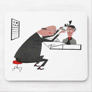 Mousepad ~ Retro Mid-Century Eye Doctor Office