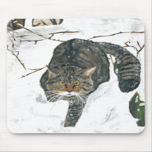mousepad - Scottish wildcat painting