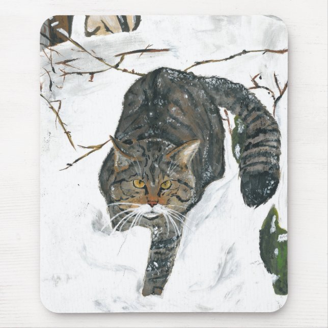 mousepad - Scottish wildcat painting (Front)