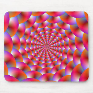 Mousepad Spiral of Spheres in Pink and Violet