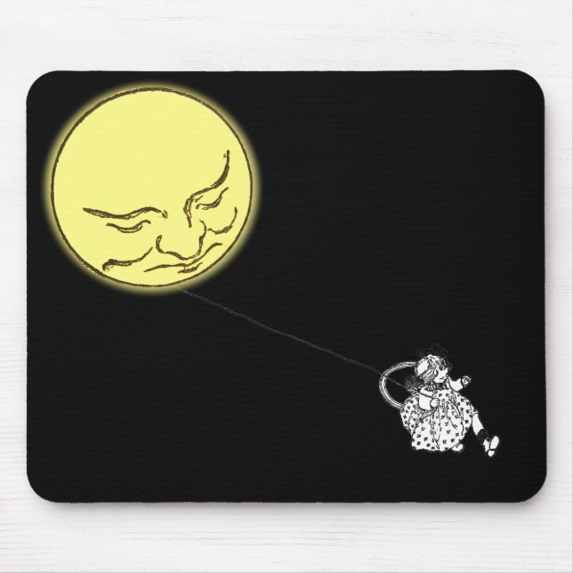 Mousepad: The Girl with the Moon on a String Mouse Mat (Front)
