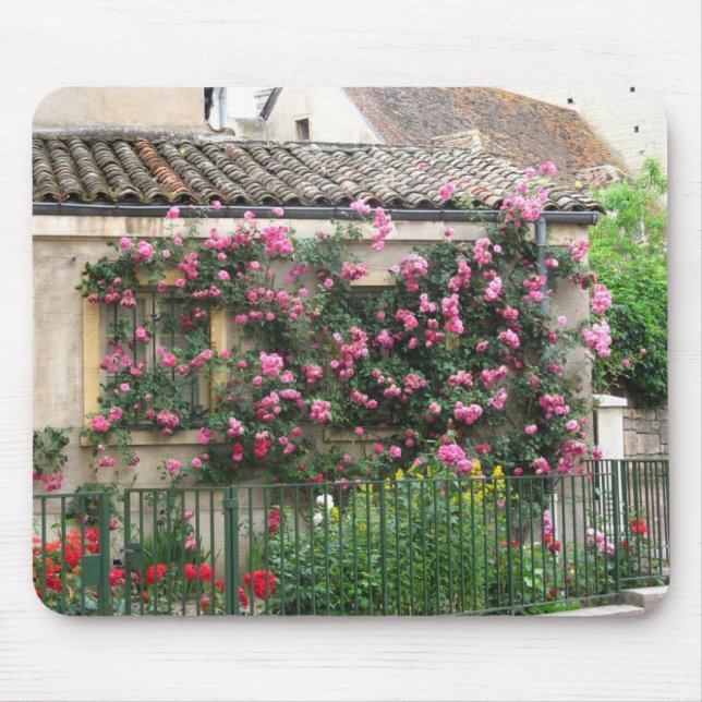 Mousepad:  trailing roses mouse mat (Front)